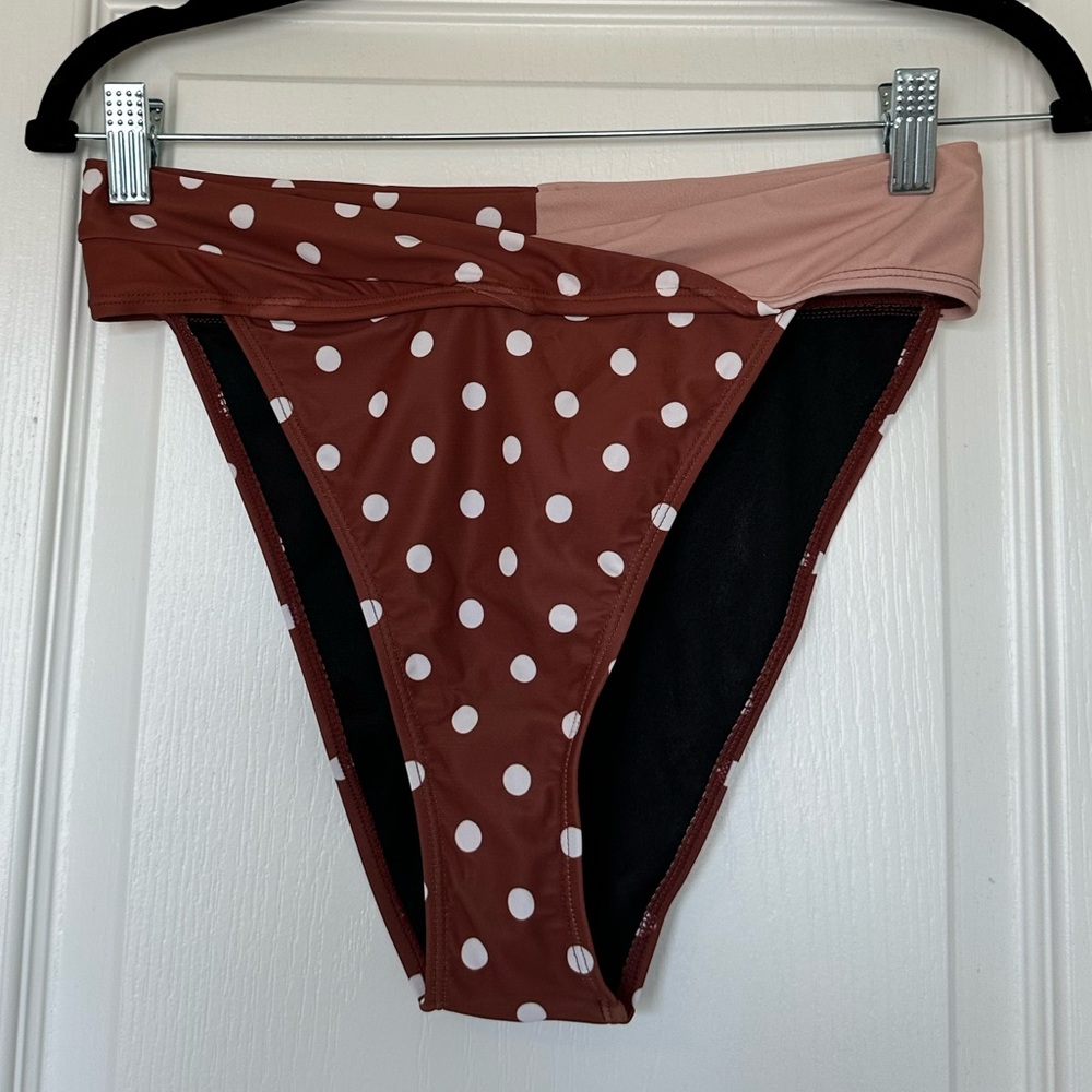 Nasty Gal Grab Your Colorblock Polka Dot Bikini Bottom View 5